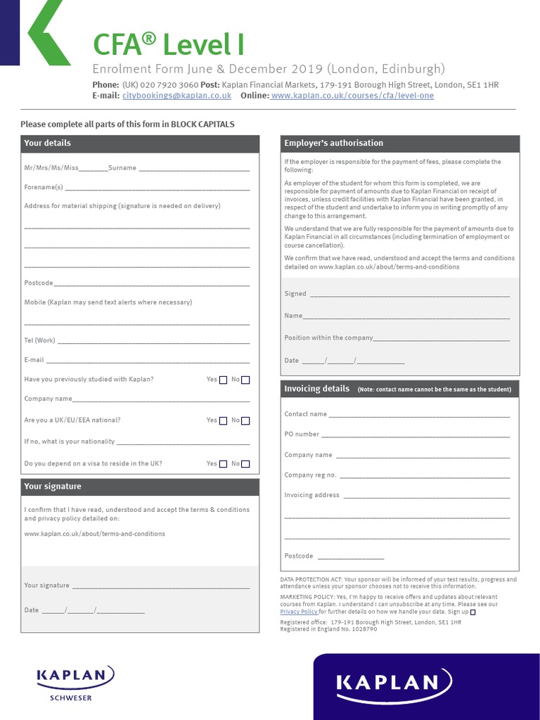 Cfa Level 1 December 2019 Result Date
