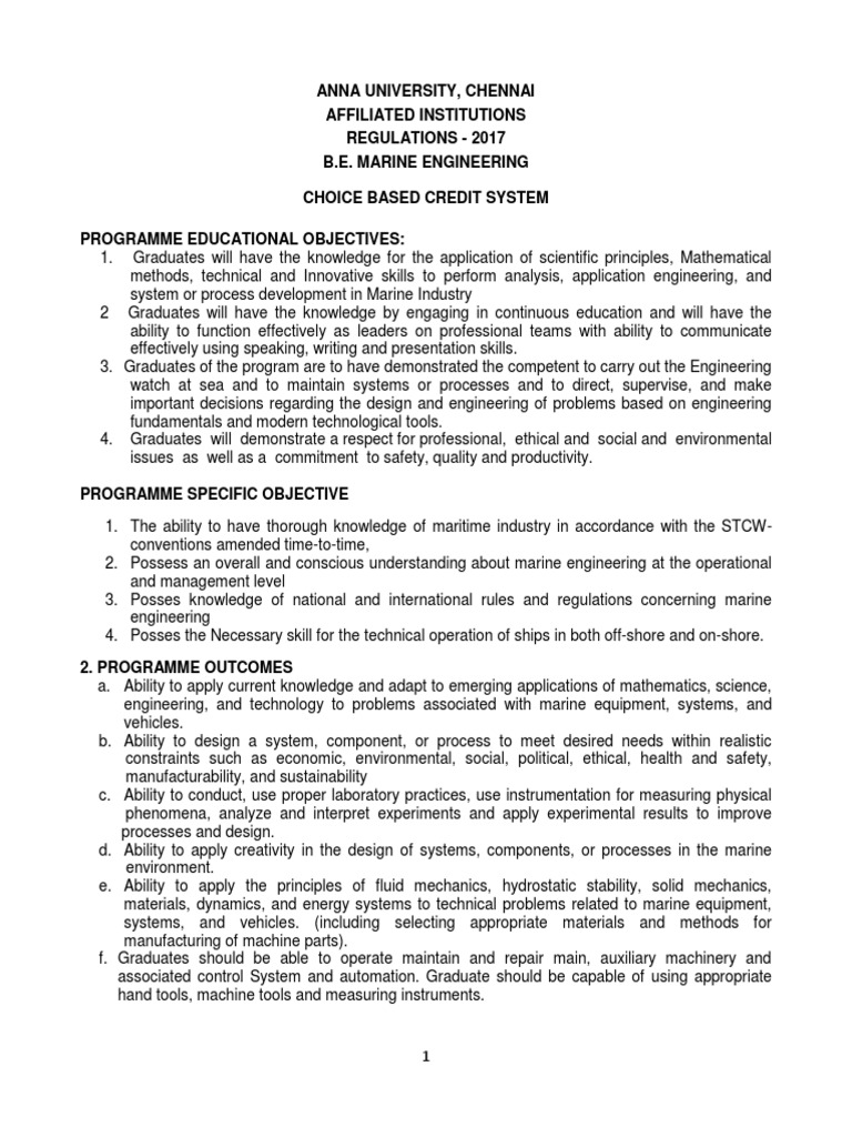 B.E. Marine Syllabus For Anna University PDF Derivative Function (Mathematics)