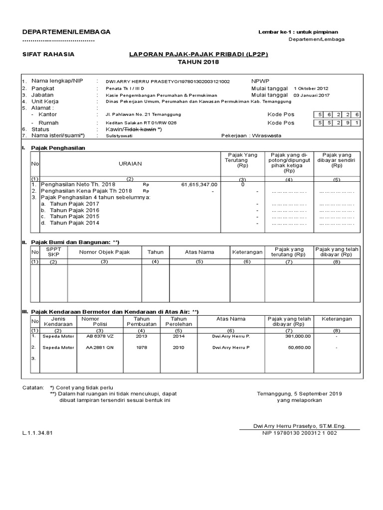 Form LP2P | PDF | Pengelolaan Keuangan & Uang