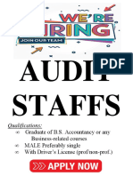 Audit Staffs: Qualifications