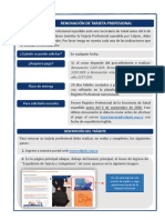 Renovaci N de Tarjeta Profesional 2019 PDF