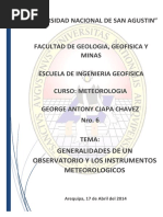 2º Practica GENERALIDADES DE UN OBSERVATORIO Y LOS INSTRUMENTOS METEOROLOGICOS