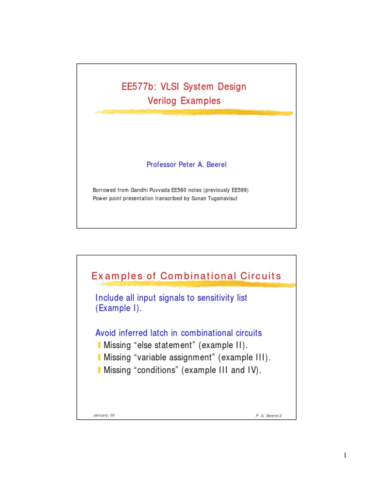 Avoiding Inferred Latches in VLSI Design | PDF | Logic Synthesis ...