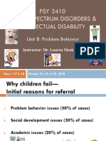 PSY 3410 Autism Spectrum Disorders & Intellectual Disability