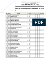 Daftar Nilai Kelas X