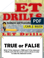 Guidance and Counseling (Drill 7)