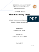 Manufacturing Plant: A Feasibility Study On