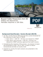 Round Table Financiero Oct-30: Politica de Depuración Partidas Mayores A 180 Dias