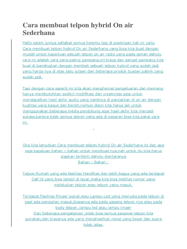 CARA TETAPKAN TELPON SEBAGAI DEFAULT intelligence overview