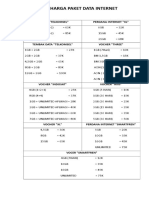 Daftar Harga Paket Data Internet: Vocher "Telkomsel" Perdana Internet "XL"