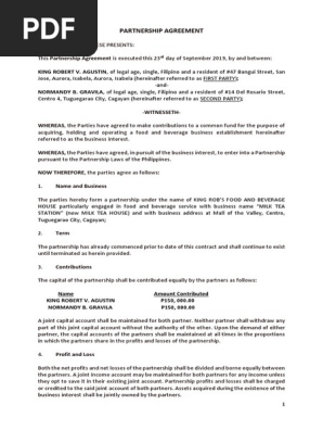 Partnership Agreement