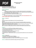 Activity Sheet Communicative Strategies