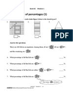 Applications of Percentages (1) : What Percentage of Each Whole Figure Below Is The Shaded Part?