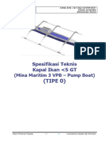 Spesifikasi Teknis Kapal Ikan 3 GT Tipe VPB (TIPE 0) .R8 AGR