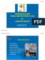 Kesehatan Dan Keselamatan Kerja DI Laboratorium (K3) : UTDP-DIKLAT-L5-253 Versi 002 03.07.2018