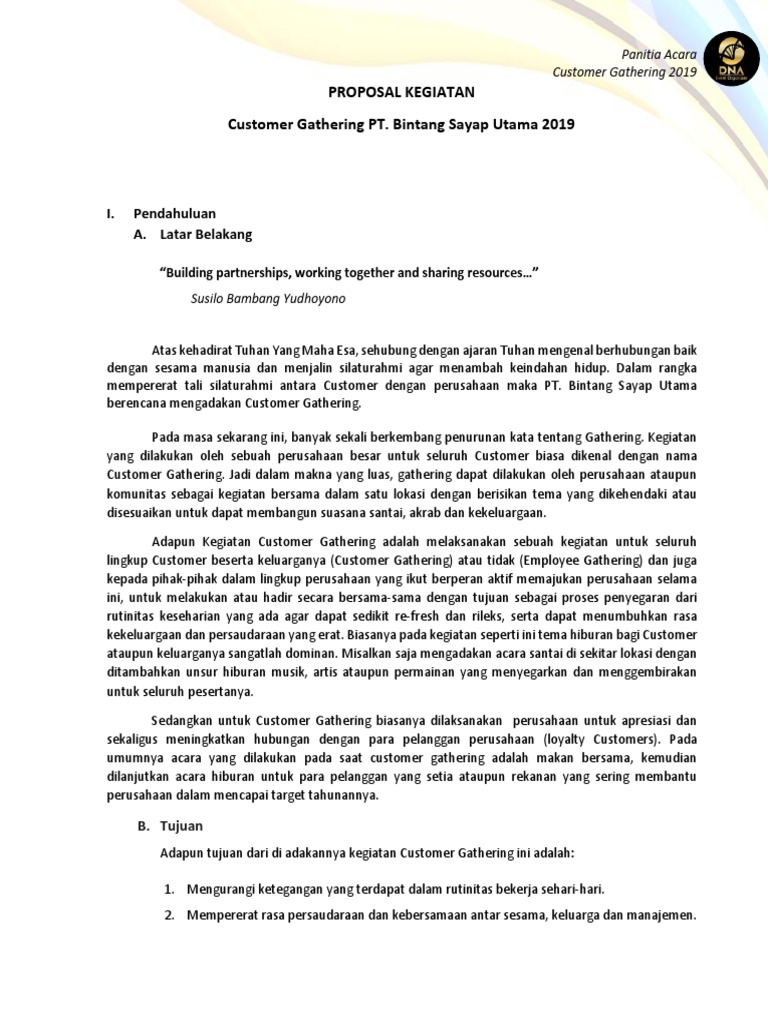 Contoh Proposal Gathering Komunitas Contoh Makalah