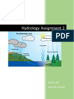 Hydrology Assignment 2: Zohran Arif 2016-MS-CEH-04