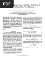 Harmonic Enhancement With Noise Reduction of Speech Signal by Comb Filtering