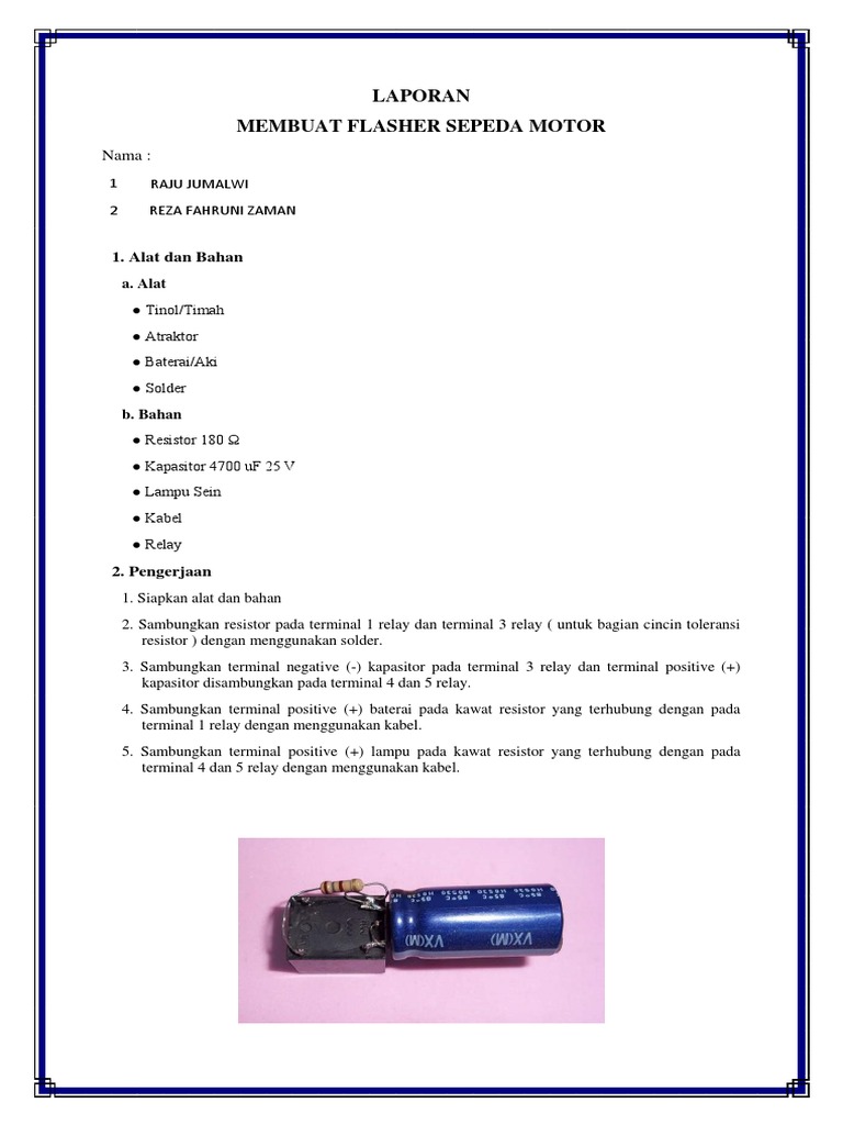 Laporan Flasher Xi TSM | PDF