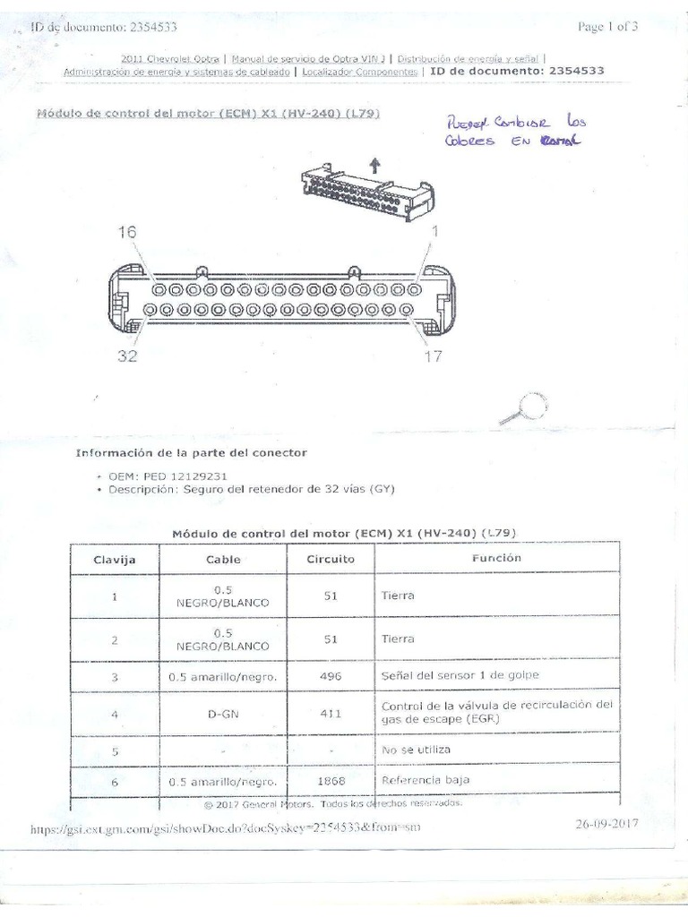 Modulo Ecm Optra Diagrama PDF