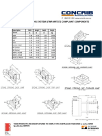 Stonestrong System QTMR Mrts72 Compliant Components: Description Width Height Depth Weight M M M KG