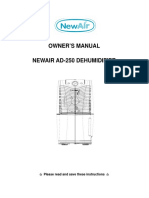 Newair AD-250 Dehumidifier Manual