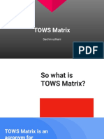 TOWS Matrix: Sachin Udhani