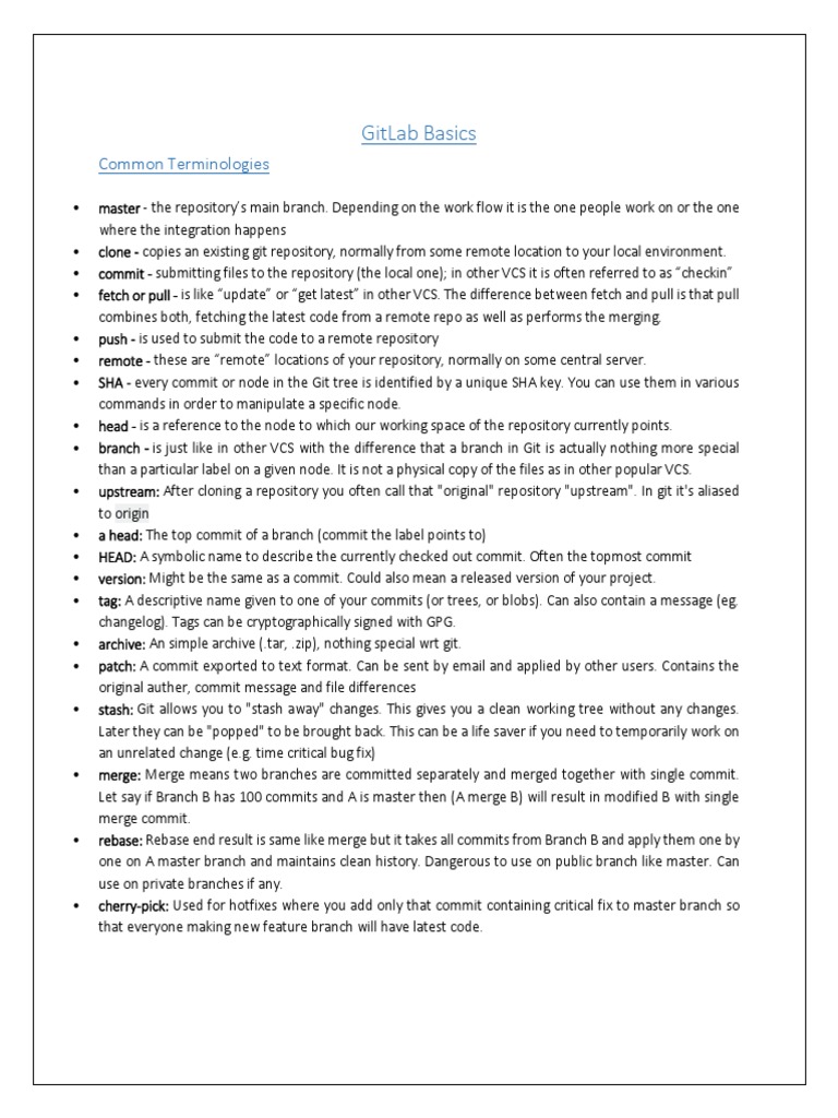 GitLab Basics Guide | PDF | Version Control | Digital Technology