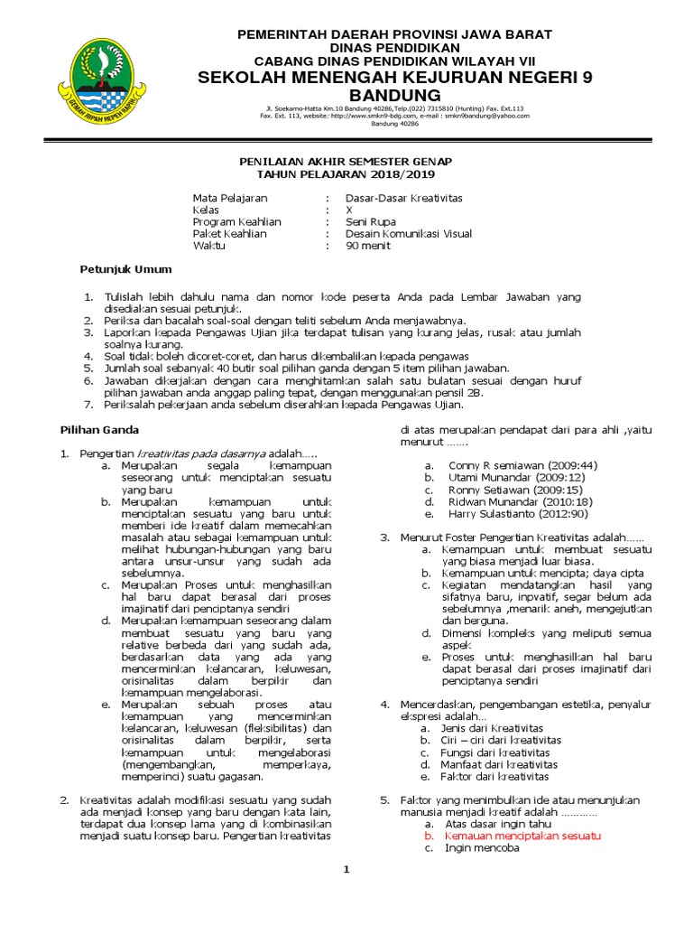 Docslide Soal Pilgan Materi Kebutuhan Dasar Maslow