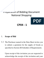 Preparation of Bidding Document National Shopping