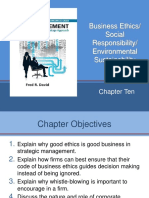 Business Ethics/ Social Responsibility/ Environmental Sustainability
