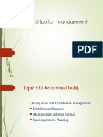 Sales and Distribution Management