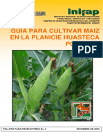 Guía para cultivar maíz en la plancie Huasteca