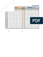 Spelling Bee Score Sheet