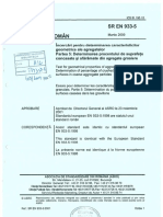 SR EN 933-5:2009 - Incercari Pentru Determinarea Caracteristicilor Geometrice Ale Agregatelor. Partea 5: Determinarea Procentului de Suprafete Concasate Si Sfaramate Din Agregate Grosiere