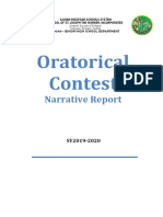 Oratorical Contest Narrative