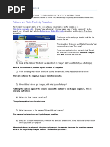 Balloon and Travoltage Answers