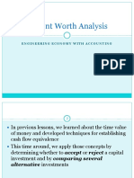 Present Worth Analysis: Engineering Economy With Accounting