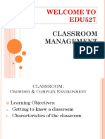 Welcome To EDU527: Classroom Management