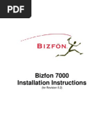 Bizfon 7000 Installation Instructions