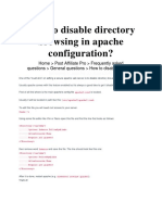 How To Disable Directory Browsing in Apache Configuration