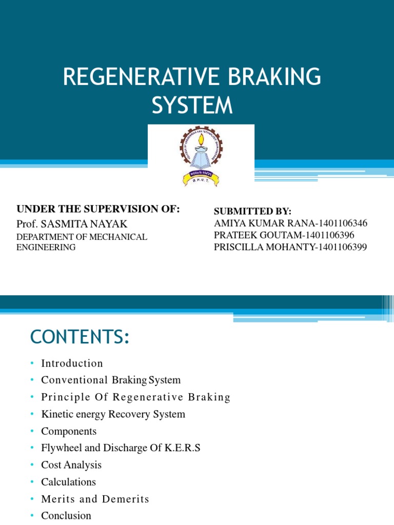 Regenerative Braking System.2 PDF Brake Vehicles