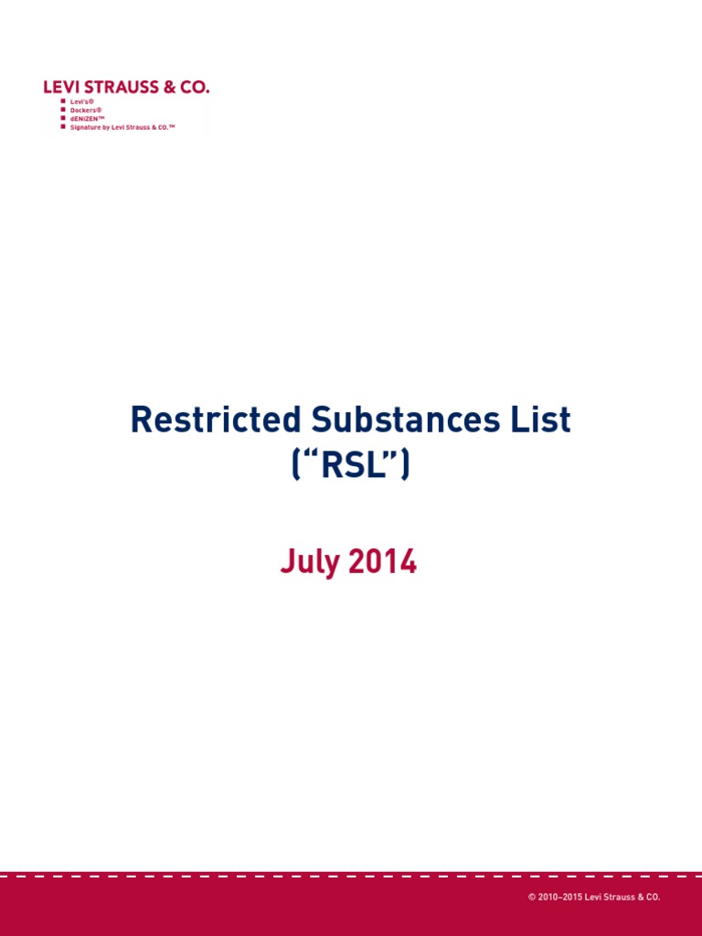 Restricted Substances List (