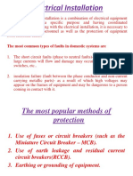 Electrical Installation: The Most Common Types of Faults in Domestic Systems Are