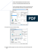 Contoh Pengaturan Printer Borderless Untuk Kertas Fujifilm