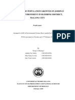 Project Paperthe Effect of Population Growth on Jodipan Tourism Environment in Blimbing District