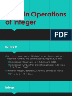 Rules in Operations of Integer