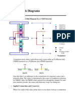 Drawing Stick Diagrams: Mask Layout and Stick Diagram For A CMOS Inverter