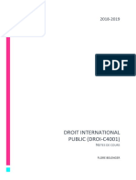 Droit International Public - ULB année 2017-2018
