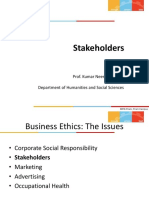 Stakeholders and Business Ethics Issues